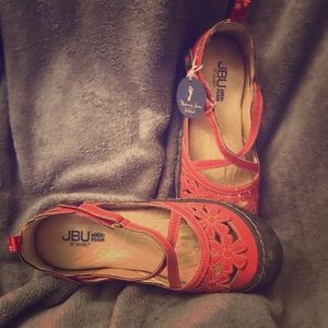 BNWT JBU, red Mary Jane’s